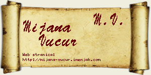 Mijana Vučur vizit kartica